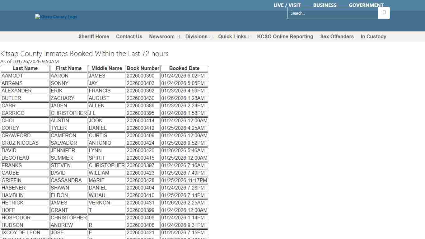 Booked Last 72 Hours