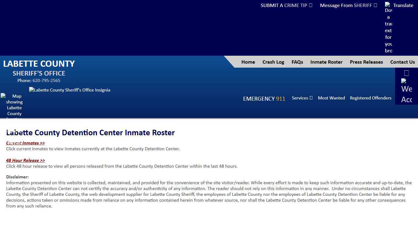 Roster Choose - Labette County Sheriff KS